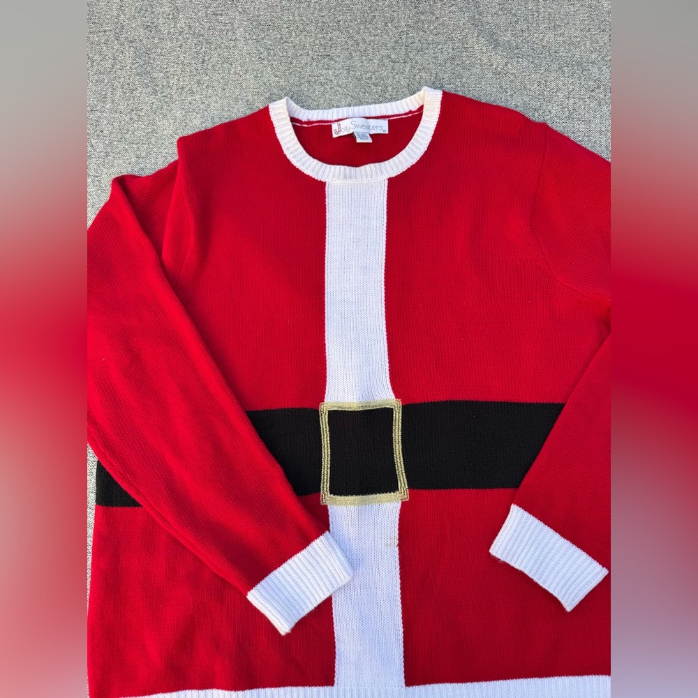 Festive Red Santa Crewneck Sweater